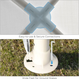 Outsunny 2.7 x 2.7m White Party Tent Gazebo - Size: 3 x 3m - Wilko - thumbnail 7