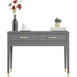 Dorel Home Westerleigh 2 Drawer Graphite Grey Console Table - Size: 76 x 105 x 40cm - Wilko - thumbnail 5