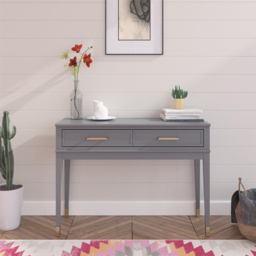 Dorel Home Westerleigh 2 Drawer Graphite Grey Console Table - Size: 76 x 105 x 40cm - Wilko - thumbnail 7
