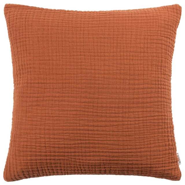Yard Lark Pecan Muslin Cotton Cushion - Size: 45 x 45 cm - Multi - Yard Living - Wilko - image 1
