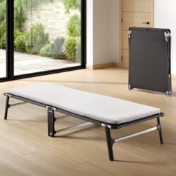 Jay-Be CE70 Single Compact Folding Bed with e-Fibre Mattress - Black - Wilko - thumbnail 1