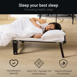 Jay-Be CE70 Single Compact Folding Bed with e-Fibre Mattress - Black - Wilko - thumbnail 7
