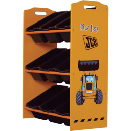 Kidsaw JCB Yellow and Black 9 Bin Storage Cabinet - Wilko - thumbnail 5