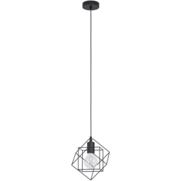 EGLO Straiton Black Steel Geometric Pendant Lampshade - Size: 110 x 20.5 x 24cm - Wilko - thumbnail 1