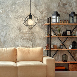 EGLO Straiton Black Steel Geometric Pendant Lampshade - Size: 110 x 20.5 x 24cm - Wilko - thumbnail 3