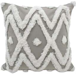 Intimates Bergen Tufted Grey Filled Cushion 43 x 43cm 2 Pack - Wilko - thumbnail 1