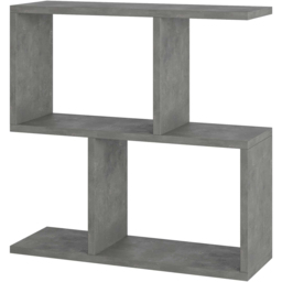 Decortie Homemania 4 Shelf Retro Grey Wooden Side Table - Size: 60 x 60 x 19.5cm - Wilko - thumbnail 3