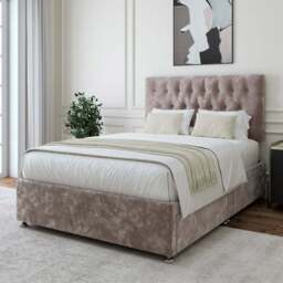 Bedmaster Double Silver Chenille 4 Drawer Divan Base - Wilko - thumbnail 1