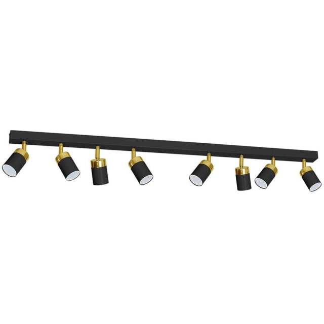 Milagro Joker Black and Gold Ceiling Lamp 230V - Size: 5 x 110 x 17cm - Wilko - image 1