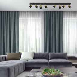 Milagro Joker Black and Gold Ceiling Lamp 230V - Size: 5 x 110 x 17cm - Wilko - thumbnail 6
