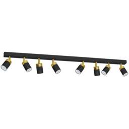 Milagro Joker Black and Gold Ceiling Lamp 230V - Size: 5 x 110 x 17cm - Wilko - thumbnail 1
