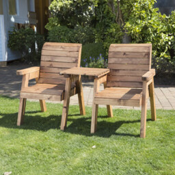 Charles Taylor 2 Seater Straight Companion Seat with Green Cushions - Wilko - thumbnail 3