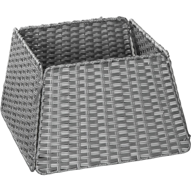 Samuel Alexander Grey Foldable Faux Rattan Christmas Tree Skirt 47cm - Size: 30 x 47 x 46cm - Wilko - image 1