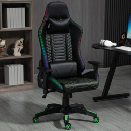 Triton Black LED Gaming Chair - Wilko - thumbnail 1