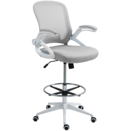 Portland Grey Height Adjustable Mesh Swivel Office Chair - Size: 126 x 60 x 64cm - Wilko - thumbnail 3