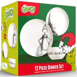 Grinch and Max White Porcelain 12 Piece Dinner Set - Size: 31 x 21 x 31.5cm - Wilko - thumbnail 7