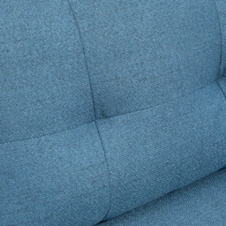 Portland 2 Seater Blue Button Tufted Sofa - Wilko - thumbnail 7