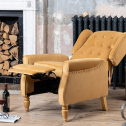 Artemis Home Annapoli Yellow Velvet Manual Recliner Armchair - Size: Single - Wilko - thumbnail 7