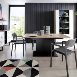 Florence Brolo 6 Seater 160 to 200cm Panel Effect Extending Dining Table Walnut Dark - Brown - Furniture to Go - Wilko - thumbnail 5