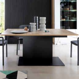 Florence Brolo 6 Seater 160 to 200cm Panel Effect Extending Dining Table Walnut Dark - Brown - Furniture to Go - Wilko - thumbnail 1