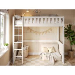 Flair Bea White Wooden High Sleeper - Size: Single - Wilko - thumbnail 3