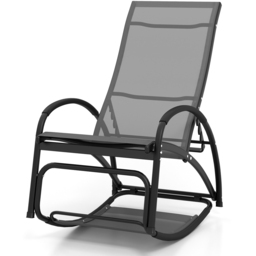 Costway Grey 2 in 1 Rocking Outdoor Lounge Chair - Size: 92 x 59 x 19cm - Wilko - thumbnail 4