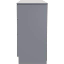 Crowndale Milan 6 Drawer Dusk Grey Wide Chest of Drawers Ready Assembled - Wilko - thumbnail 4