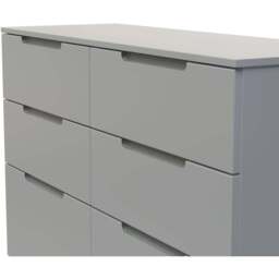 Crowndale Milan 6 Drawer Dusk Grey Wide Chest of Drawers Ready Assembled - Wilko - thumbnail 6