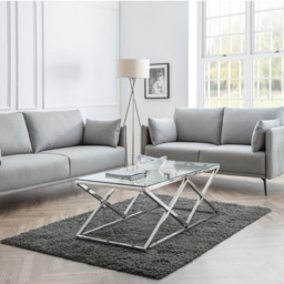 Julian Bowen Rohe 3 Seater Platinum Wool Sofa - Grey - Wilko - thumbnail 6