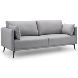 Julian Bowen Rohe 3 Seater Platinum Wool Sofa - Grey - Wilko - thumbnail 3