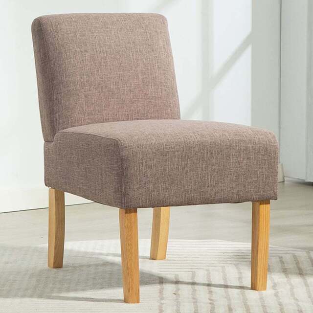 Artemis Home Selina Dark Brown Fabric Armless Accent Chair - Size: Single - Wilko - image 1