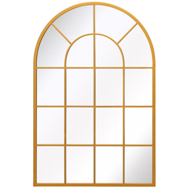 MirrorOutlet The Arcus Gold Framed Arched Wall Garden Mirror 120 x 80cm - Size: 120 x 80 x 3cm - Wilko - image 1