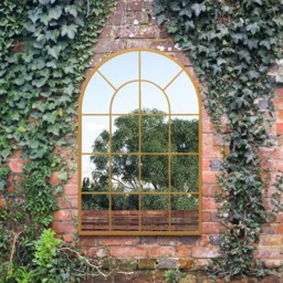 MirrorOutlet The Arcus Gold Framed Arched Wall Garden Mirror 120 x 80cm - Size: 120 x 80 x 3cm - Wilko - thumbnail 6