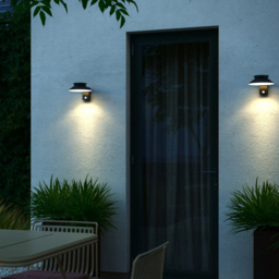 Nordlux Justina Solar Black Wall Light Light - Size: 14.5 x 23 x 14.5cm - Wilko - thumbnail 3