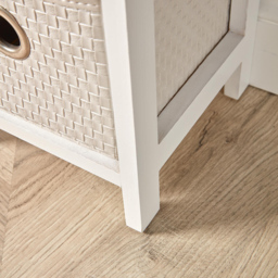 Home Source Sandringham 4 Drawer White and Grey Storage Cabinet - Size: 25 x 25 x 77cm - Brown - Wilko - thumbnail 6