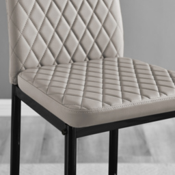 Furniturebox Valera Cappuccino and Black Faux Leather Bar Stool Set of 2 - Brown - Wilko - thumbnail 4