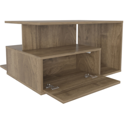 Decorotika Mana Walnut Coffee Table with Shelf and Cabinet - Size: 48.6 x 90 x 60cm - Brown - Wilko - thumbnail 3