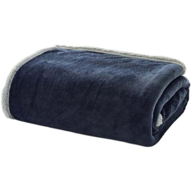 Deyongs Hazelwood Navy Throw 130 x 170cm - Blue - Wilko - image 1
