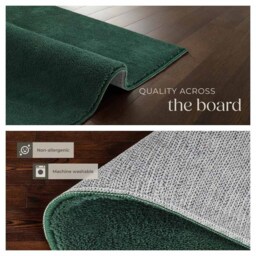 tectake Zonelle Green Short Pile Ultra Soft Rug 150 x 80cm - Size: 115 x 7 x 18cm - Blue - Wilko - thumbnail 6