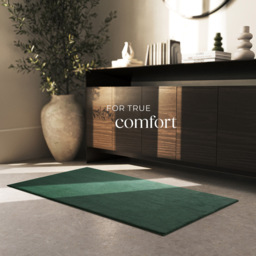 tectake Zonelle Green Short Pile Ultra Soft Rug 150 x 80cm - Size: 115 x 7 x 18cm - Blue - Wilko - thumbnail 4