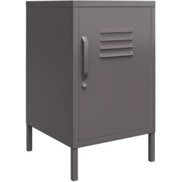 Dorel Bradford Single Door Grey Metal Locker End Table - Size: 68 x 37 x 39cm - Wilko - thumbnail 3