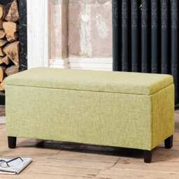 Artemis Home Henbury Green Fabric Storage Ottoman - Size: 45 x 98 x 45cm - Wilko - thumbnail 1