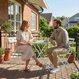 Outsunny 2 Seater White Green Foldable Garden Bistro Set - Wilko - thumbnail 5