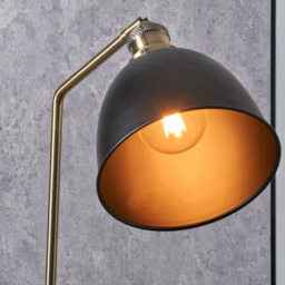 Pacific Lifestyle Augusto Matt Black and Gold Retro Task Floor Lamp - Size: 170 x 25 x 44cm - Wilko - thumbnail 5