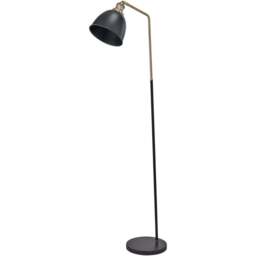 Pacific Lifestyle Augusto Matt Black and Gold Retro Task Floor Lamp - Size: 170 x 25 x 44cm - Wilko