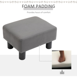 Portland Grey Footstool - Size: 40 x 34 x 24cm - Wilko - thumbnail 5
