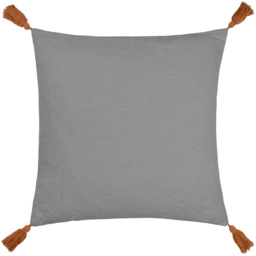 furn. Aquene Charcoal and Brick Tufted Tasselled Cushion - Size: 50 x 50cm - Multi - Wilko - thumbnail 4