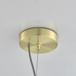 Furniturebox Milly Brass and Smoked Glass Pendant Ceiling Light - Size: 35 x 35 x 110cm - Brown - Wilko - thumbnail 5