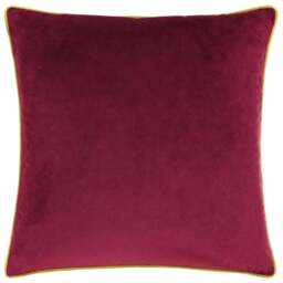 Paoletti Meridian Maroon Moss Velvet Cushion - Size: 55 x 55 cm - Multi - Wilko