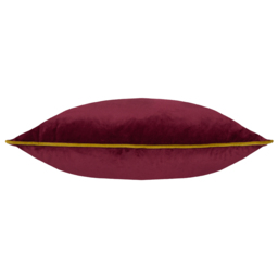Paoletti Meridian Maroon Moss Velvet Cushion - Size: 55 x 55 cm - Multi - Wilko - thumbnail 3